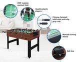 NNEDSZ 4FT 3-in-1 Games Foosball Soccer Hockey Pool Table Table