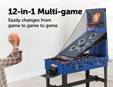 NNEDSZ 4FT 12-in-1 Combo Games Tables Foosball Soccer Basketball Hockey Pool Table Tennis