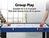 NNEDSZ 4FT 12-in-1 Combo Games Tables Foosball Soccer Basketball Hockey Pool Table Tennis