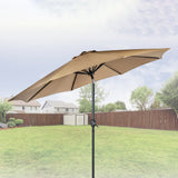 NNEDSZ 9FT Patio Umbrella Outdoor Garden Table Umbrella with 8 Sturdy Ribs