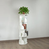 NNEDSZ 360-degree Rotating 4 Tier Display Shelf Bookcase Organiser