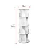 NNEDSZ 360-degree Rotating 4 Tier Display Shelf Bookcase Organiser