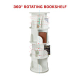 NNEDSZ 360-degree Rotating 4 Tier Display Shelf Bookcase Organiser