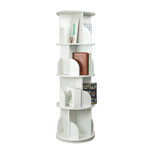 NNEDSZ 360-degree Rotating 4 Tier Display Shelf Bookcase Organiser