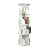 NNEDSZ 360-degree Rotating 4 Tier Display Shelf Bookcase Organiser