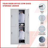 NNEDSZ Four-Door Office Gym Shed Storage Locker