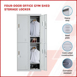 NNEDSZ Four-Door Office Gym Shed Storage Locker