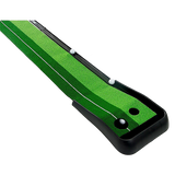 NNEDSZ Indoor Practice Putting Green 2.5m Mat Inclined Ball Return Fake Grass 2 Holes