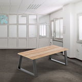 NNEDSZ Trapezium Shaped Table Bench Desk Legs Retro Industrial Design Fully Welded - Black