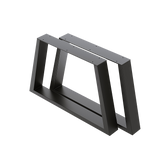 NNEDSZ Trapezium Shaped Table Bench Desk Legs Retro Industrial Design Fully Welded - Black