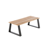 NNEDSZ Trapezium Shaped Table Bench Desk Legs Retro Industrial Design Fully Welded - Black