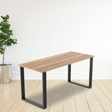 NNEDSZ Rectangular Shaped Table Bench Desk Legs Retro Industrial Design Fully Welded - Black