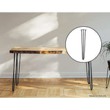 NNEDSZ Set of 4 Industrial 3 - Rod Retro Hairpin Table Legs 12mm Steel Bench Desk - 71cm Black