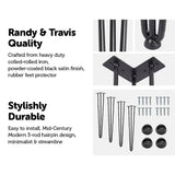 NNEDSZ Set of 4 Industrial 3 - Rod Retro Hairpin Table Legs 12mm Steel Bench Desk - 71cm Black