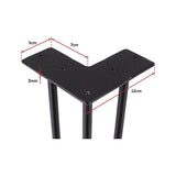 NNEDSZ Set of 4 Industrial 3 - Rod Retro Hairpin Table Legs 12mm Steel Bench Desk - 71cm Black