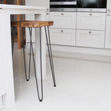 NNEDSZ Set of 4 Industrial Retro Hairpin Table Legs 12mm Steel Bench Desk - 71cm Black