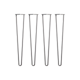NNEDSZ Set of 4 Industrial Retro Hairpin Table Legs 12mm Steel Bench Desk - 71cm Black
