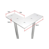 NNEDSZ Set of 4 Chrome Retro Hairpin Table Legs 12mm Steel Bench Desk - 41cm