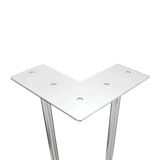 NNEDSZ Set of 4 Chrome Retro Hairpin Table Legs 12mm Steel Bench Desk - 41cm