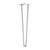 NNEDSZ Set of 4 Chrome Retro Hairpin Table Legs 12mm Steel Bench Desk - 71cm