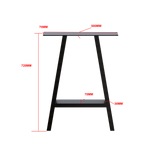 NNEDSZ 2x Rustic Dining Table Legs Steel Industrial  71cm - Black
