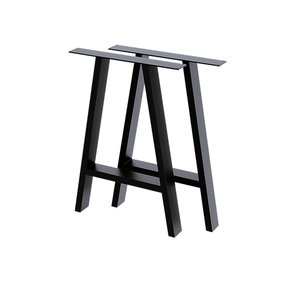 NNEDSZ 2x Rustic Dining Table Legs Steel Industrial  71cm - Black