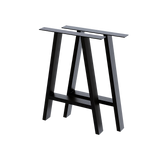 NNEDSZ 2x Rustic Dining Table Legs Steel Industrial  71cm - Black