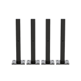 NNEDSZ 20cm Floating Shelf Brackets Industrial Metal Shelving Supports 4-Pack - Black