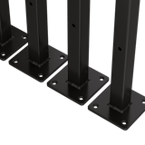 NNEDSZ 20cm Floating Shelf Brackets Industrial Metal Shelving Supports 4-Pack - Black