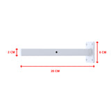 NNEDSZ 20cm Floating Shelf Brackets Industrial Metal Shelving Supports 4-Pack - White
