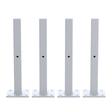 NNEDSZ 20cm Floating Shelf Brackets Industrial Metal Shelving Supports 4-Pack - White