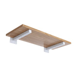 NNEDSZ 20cm Floating Shelf Brackets Industrial Metal Shelving Supports 4-Pack - White