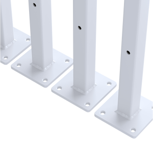 NNEDSZ 20cm Floating Shelf Brackets Industrial Metal Shelving Supports 4-Pack - White
