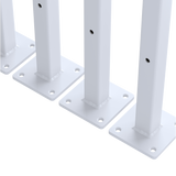 NNEDSZ 20cm Floating Shelf Brackets Industrial Metal Shelving Supports 4-Pack - White