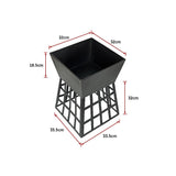 NNEDSZ Black Fire Pit Square Log Patio Garden Heater Outdoor Table Top BBQ Camping