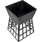 NNEDSZ Black Fire Pit Square Log Patio Garden Heater Outdoor Table Top BBQ Camping