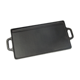 NNEDSZ 46x22 cm Cast Iron Reversible Griddle Plate BBQ Hob Cooking Grill Pan