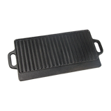 NNEDSZ 46x22 cm Cast Iron Reversible Griddle Plate BBQ Hob Cooking Grill Pan