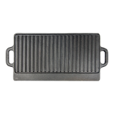 NNEDSZ 46x22 cm Cast Iron Reversible Griddle Plate BBQ Hob Cooking Grill Pan
