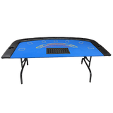 NNEDSZ 185cm Folded 7 Player Poker Blackjack Table Game Desk W/Cup Holder