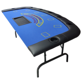 NNEDSZ 185cm Folded 7 Player Poker Blackjack Table Game Desk W/Cup Holder