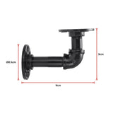 NNEDSZ Industrial Black Iron Pipe Bracket Wall Mounted Floating Shelf - Set of 2