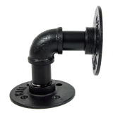 NNEDSZ Industrial Black Iron Pipe Bracket Wall Mounted Floating Shelf - Set of 2