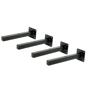 NNEDSZ 20cm Floating Shelf Brackets Industrial Metal Shelving Supports 4-Pack