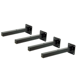 NNEDSZ 20cm Floating Shelf Brackets Industrial Metal Shelving Supports 4-Pack