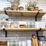 NNEDSZ Floating Wall Shelf Brackets Heavy Duty Rustic Industrial 4-Pack