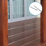 NNEDSZ Stainless Steel DIY Rope Balustrade Kit 3.2mm Swage 2 x Lag Screw Term - 10 pack