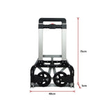 NNEDSZ 150KG Portable Cart Folding Dolly Push Truck Hand Collapsible Luggage Trolley