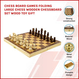 NNEDSZ Chess Board Games Folding Large Chess Wooden Chessboard Set Wood Toy Gift