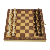 NNEDSZ Chess Board Games Folding Large Chess Wooden Chessboard Set Wood Toy Gift